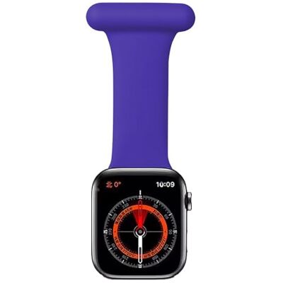 TRIXES Smartwatch-houder, verpleegsterhorloge-houder van siliconen, compatibel met Apple Watch-apparaten, pinsluiting, Siliconen, Geen edelsteen TRIXES Smartwatch-houder, verpleegsterhorloge-houder van siliconen, compatibel met Apple Watch-apparaten, pinsluiting, Siliconen, Geen edelsteen