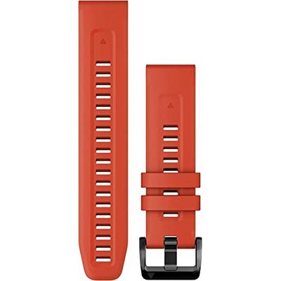 Garmin Quickfit 22 mm rode siliconen armband compatibel met Fenix 5/6/7 (behalve S & X-modellen), Epix, Instinct Series (behalve S-modellen), Forerunner 745/945/955, MARQ, Quatix 6/7, Descent G1 Garmin Quickfit 22 mm rode siliconen armband compatibel met Fenix 5/6/7 (behalve S & X-modellen), Epix, Instinct Series (behalve S-modellen), Forerunner 745/945/955, MARQ, Quatix 6/7, Descent G1