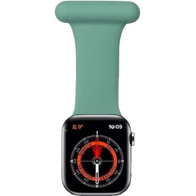 TRIXES Smartwatch-houder, verpleegsterhorloge-houder van siliconen, compatibel met Apple Watch-apparaten, pinsluiting, Siliconen, Geen edelsteen TRIXES Smartwatch-houder, verpleegsterhorloge-houder van siliconen, compatibel met Apple Watch-apparaten, pinsluiting, Siliconen, Geen edelsteen