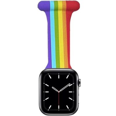 TRIXES Smartwatch-houder, verpleegsterhorloge-houder van siliconen, compatibel met Apple Watch-apparaten, pinsluiting, Siliconen, Geen edelsteen TRIXES Smartwatch-houder, verpleegsterhorloge-houder van siliconen, compatibel met Apple Watch-apparaten, pinsluiting, Siliconen, Geen edelsteen