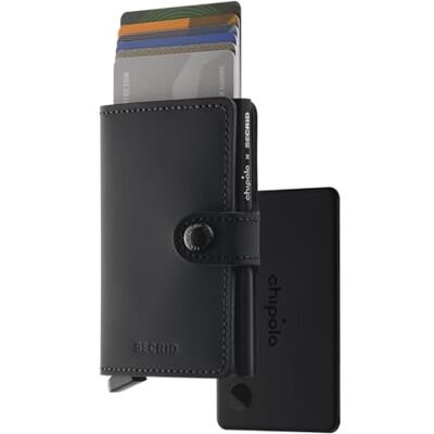 Chipolo Secrid x Miniwallet met oplaadbare tracker, compatibel met Find My of Google's Find-Hub, met functie om de telefoon te bellen en waarschuwingen buiten bereik Compatible avec Apple Find My ou Google’s Find Hub, Fonction Faire sonner Le téléphon Chipolo Secrid x Miniwallet met oplaadbare tracker, compatibel met Find My of Google's Find-Hub, met functie om de telefoon te bellen en waarschuwingen buiten bereik Compatible avec Apple Find My ou Google’s Find Hub, Fonction Faire sonner Le téléphon