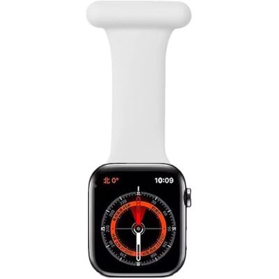 TRIXES Smartwatch-houder, verpleegsterhorloge-houder van siliconen, compatibel met Apple Watch-apparaten, pinsluiting, Siliconen, Geen edelsteen TRIXES Smartwatch-houder, verpleegsterhorloge-houder van siliconen, compatibel met Apple Watch-apparaten, pinsluiting, Siliconen, Geen edelsteen