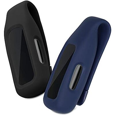 kwmobile 2 x clip compatibel met Fitbit Inspire 3/Inspire 2/Ace 3, reservehouder voor fitnesstracker, zwart/donkerblauw, tracker niet inbegrepen kwmobile 2 x clip compatibel met Fitbit Inspire 3/Inspire 2/Ace 3, reservehouder voor fitnesstracker, zwart/donkerblauw, tracker niet inbegrepen