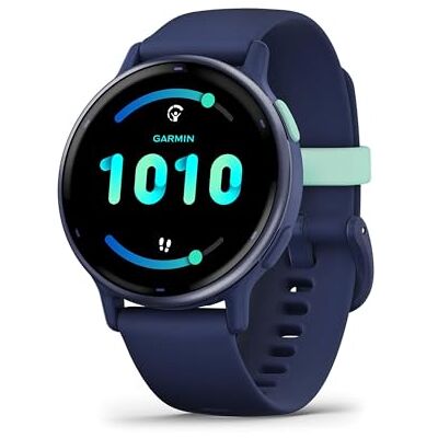 Garmin Vívoactive 5 GPS-smartwatch voor sport en gezondheid, metallic blauw met armband marineblauw Garmin Vívoactive 5 GPS-smartwatch voor sport en gezondheid, metallic blauw met armband marineblauw