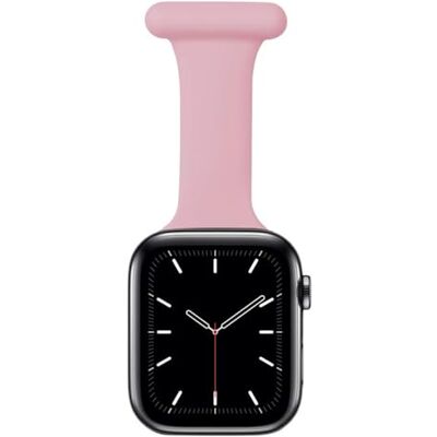 TRIXES Smartwatchhouder Siliconen verpleegstershorlogehouder Compatibel met Apple Watch-apparaten Pinsluiting (Roze, 38 41 mm) TRIXES Smartwatchhouder Siliconen verpleegstershorlogehouder Compatibel met Apple Watch-apparaten Pinsluiting (Roze, 38 41 mm)