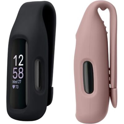 kwmobile 2 x clip compatibel met Fitbit Inspire 3/Inspire 2/Ace 3, reservehouder voor fitnesstracker, zwart-donkerroze, tracker niet inbegrepen kwmobile 2 x clip compatibel met Fitbit Inspire 3/Inspire 2/Ace 3, reservehouder voor fitnesstracker, zwart-donkerroze, tracker niet inbegrepen
