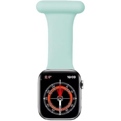 TRIXES Smartwatch-houder, verpleegsterhorloge-houder van siliconen, compatibel met Apple Watch-apparaten, pinsluiting, Siliconen, Geen edelsteen TRIXES Smartwatch-houder, verpleegsterhorloge-houder van siliconen, compatibel met Apple Watch-apparaten, pinsluiting, Siliconen, Geen edelsteen