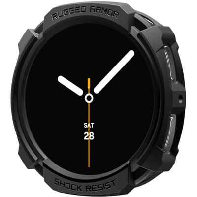 Spigen Rugged Armor beschermhoes compatibel met Samsung Galaxy Watch 8 44 mm (2025) mat zwart Spigen Rugged Armor beschermhoes compatibel met Samsung Galaxy Watch 8 44 mm (2025) mat zwart