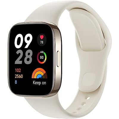 XIAOMI Redmi Watch 3, AMOLED HD 1,75 inch display, Bluetooth telefoon, Monitoraggio della SpO2 e Frequenza Cardiaca, 121 Modalità Fitness, Beige (gereviseerd) XIAOMI Redmi Watch 3, AMOLED HD 1,75 inch display, Bluetooth telefoon, Monitoraggio della SpO2 e Frequenza Cardiaca, 121 Modalità Fitness, Beige (gereviseerd)