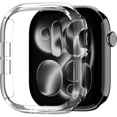 Spigen Thin Fit beschermhoes voor Apple Watch 12 46 mm Lichte en dunne polycarbonaat hoes met stootbescherming voor 2026 modellen helder Spigen Thin Fit beschermhoes voor Apple Watch 12 46 mm Lichte en dunne polycarbonaat hoes met stootbescherming voor 2026 modellen helder