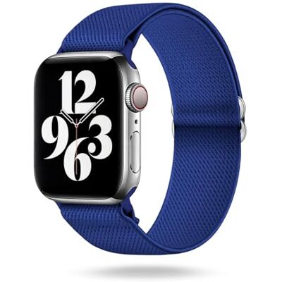 OneFlow Flex Loop Armband compatibel met Apple Watch SE 3 (40 mm), flexibel nylon sportarmband, reservearmband, blauw OneFlow Flex Loop Armband compatibel met Apple Watch SE 3 (40 mm), flexibel nylon sportarmband, reservearmband, blauw