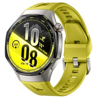 Huawei WATCH GT 7 Pro 46mm Smartwatch, Tot 21 dagen batterijduur, Geel Titanium Alloy Smartwatch met Nano-Tech Keramische Bezel, ECG, Hartslagmonitoring, Skiën, Compatibel met iOS en Android Huawei WATCH GT 7 Pro 46mm Smartwatch, Tot 21 dagen batterijduur, Geel Titanium Alloy Smartwatch met Nano-Tech Keramische Bezel, ECG, Hartslagmonitoring, Skiën, Compatibel met iOS en Android