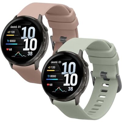 kwmobile Armband compatibel met Garmin Venu 4 41 mm, 2 x reservearmband van siliconen voor fitnesstracker kwmobile Armband compatibel met Garmin Venu 4 41 mm, 2 x reservearmband van siliconen voor fitnesstracker