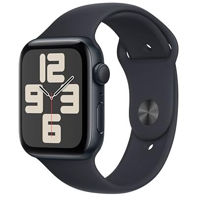 Apple Watch SE (2e generatie, 2023) (44 mm GPS) Smartwatch met aluminium behuizing en sportarmband middernacht S/M Fitnesstracker, slaaptracker, ongevallenherkenning, retina-display Apple Watch SE (2e generatie, 2023) (44 mm GPS) Smartwatch met aluminium behuizing en sportarmband middernacht S/M Fitnesstracker, slaaptracker, ongevallenherkenning, retina-display