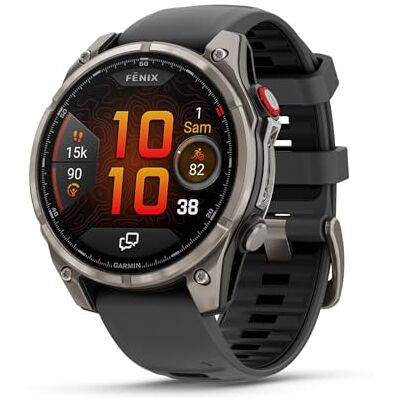 Garmin fēnix® 8 Pro AMOLED GPS-smartwatch Multisport met geïntegreerde inReach-technologie – saffier, titanium, met grafiet armband, behuizing 47 mm Garmin fēnix® 8 Pro AMOLED GPS-smartwatch Multisport met geïntegreerde inReach-technologie – saffier, titanium, met grafiet armband, behuizing 47 mm