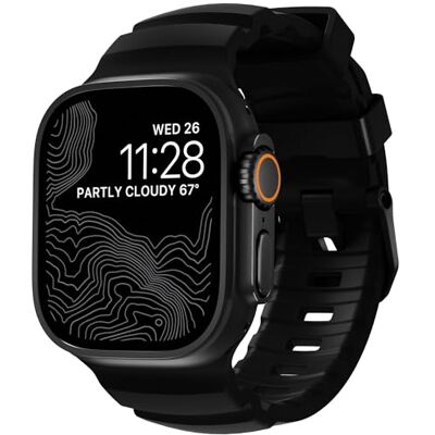 NOMAD Armband voor Apple Watch Sport, Rocky Point armband voor Apple Watch met titanium accessoires, Kunststof, Geen edelsteen NOMAD Armband voor Apple Watch Sport, Rocky Point armband voor Apple Watch met titanium accessoires, Kunststof, Geen edelsteen