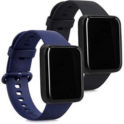 kwmobile Armband compatibel met Xiaomi Redmi Watch 2 Lite armband 2 x reservearmband van siliconen voor fitnesstracker, TPU-kunststof Siliconen kwmobile Armband compatibel met Xiaomi Redmi Watch 2 Lite armband 2 x reservearmband van siliconen voor fitnesstracker, TPU-kunststof Siliconen