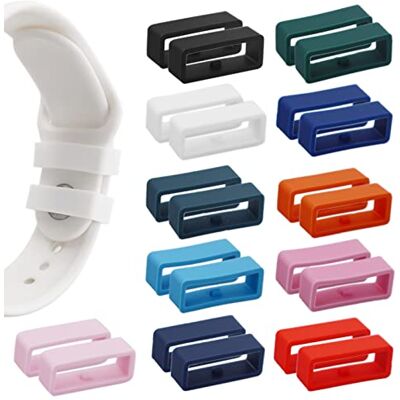 EUGENEKELLY Reservelussen van rubber voor horlogeband, siliconen horlogebandhouder, smartwatch-band, horlogesluitringen EUGENEKELLY Reservelussen van rubber voor horlogeband, siliconen horlogebandhouder, smartwatch-band, horlogesluitringen