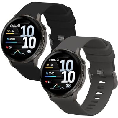 kwmobile Armband compatibel met Garmin Venu 4 41 mm, 2 x reservearmband van siliconen voor fitnesstracker kwmobile Armband compatibel met Garmin Venu 4 41 mm, 2 x reservearmband van siliconen voor fitnesstracker