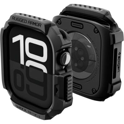 Spigen Rugged Armor 2 beschermhoes compatibel met Apple Watch 11/10 46 mm (2025/2024) – mat zwart Spigen Rugged Armor 2 beschermhoes compatibel met Apple Watch 11/10 46 mm (2025/2024) – mat zwart