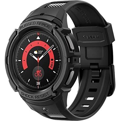 Spigen Rugged Armor Pro Case met bandje, compatibel met Galaxy Watch 5 Pro, 45 mm (2022), 5 x 10 x 3 cm, thermoplastisch polyurethaan Spigen Rugged Armor Pro Case met bandje, compatibel met Galaxy Watch 5 Pro, 45 mm (2022), 5 x 10 x 3 cm, thermoplastisch polyurethaan