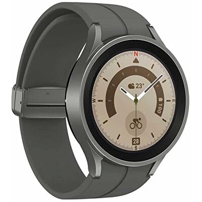 Samsung Galaxy Watch5 Pro 3,56 cm (1.4") Super AMOLED 45 mm Digitaal 450 x 450 Pixels Touchscreen 4G Titanium Wifi GP Samsung Galaxy Watch5 Pro 3,56 cm (1.4") Super AMOLED 45 mm Digitaal 450 x 450 Pixels Touchscreen 4G Titanium Wifi GP