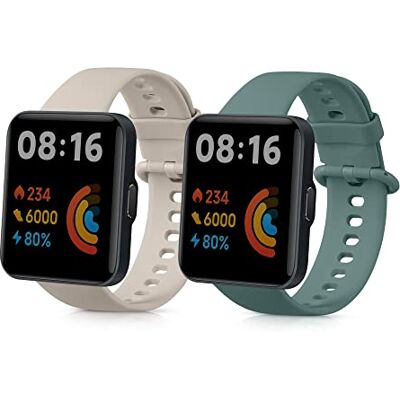 kwmobile Armband compatibel met Xiaomi Redmi Watch 2 Lite armband 2 x reservearmband van siliconen voor fitnesstracker, TPU-kunststof Siliconen kwmobile Armband compatibel met Xiaomi Redmi Watch 2 Lite armband 2 x reservearmband van siliconen voor fitnesstracker, TPU-kunststof Siliconen