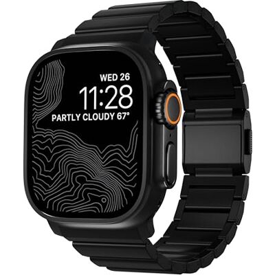 NOMAD Titanium horlogeband voor Apple Watch 49/45/44/42 mm, zwart NOMAD Titanium horlogeband voor Apple Watch 49/45/44/42 mm, zwart