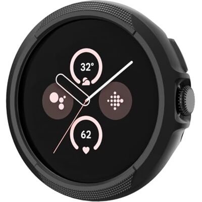 Spigen Liquid Air Hoes compatibel met Google Pixel Watch 3 45 mm (2024), mat zwart Spigen Liquid Air Hoes compatibel met Google Pixel Watch 3 45 mm (2024), mat zwart