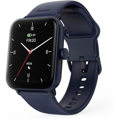 Hama Smartwatch (1,65 inch kleurendisplay, telefoonfunctie, GPS, IP68 + 3 ATM, WhatsApp, e-mail, spraakassistent, slaaptracking, 100 sportmodi + trainingsplannen, stappenteller Hama Smartwatch (1,65 inch kleurendisplay, telefoonfunctie, GPS, IP68 + 3 ATM, WhatsApp, e-mail, spraakassistent, slaaptracking, 100 sportmodi + trainingsplannen, stappenteller