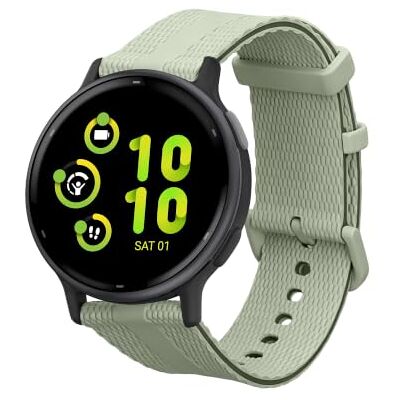 kwmobile Bandje compatibel met Garmin Venu Sq 2 Music/Sq 2/Vivoactive 6/Vivoactive 5, reservearmband voor fitnesstracker van TPU, pastelgroen kwmobile Bandje compatibel met Garmin Venu Sq 2 Music/Sq 2/Vivoactive 6/Vivoactive 5, reservearmband voor fitnesstracker van TPU, pastelgroen