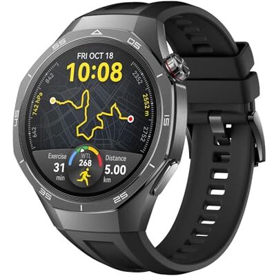 Huawei Watch GT 5 Pro 46 mm smartwatch, strak lijndesign, geavanceerde trainingsprogramma's, gezondheidsbewaking, ECG, tot 14 dagen batterijduur, iOS en Android, zwart Huawei Watch GT 5 Pro 46 mm smartwatch, strak lijndesign, geavanceerde trainingsprogramma's, gezondheidsbewaking, ECG, tot 14 dagen batterijduur, iOS en Android, zwart