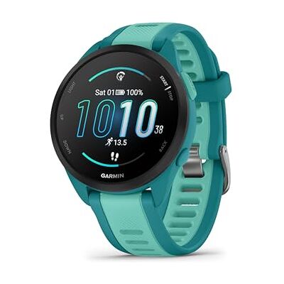 Garmin Forerunner 165 Music Hardloophorloge, kleurrijk AMOLED-display, trainingsmetingen en herstelinformatie, muziek om je pols, turquoise Écran AMOLED ultra-lumineux & tactile, autonomie jusqu'à 11 jours, GPS intégré, fonctions sport & santé, musique Garmin Forerunner 165 Music Hardloophorloge, kleurrijk AMOLED-display, trainingsmetingen en herstelinformatie, muziek om je pols, turquoise Écran AMOLED ultra-lumineux & tactile, autonomie jusqu'à 11 jours, GPS intégré, fonctions sport & santé, musique
