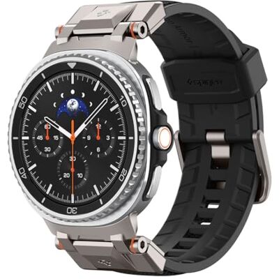 Spigen Dura Pro Armor Armband compatibel met Samsung Galaxy Watch 8 44 mm/40 mm, 8 Classic 46 mm (2025), robuuste reservearmband met metalen stekker, zwart Spigen Dura Pro Armor Armband compatibel met Samsung Galaxy Watch 8 44 mm/40 mm, 8 Classic 46 mm (2025), robuuste reservearmband met metalen stekker, zwart