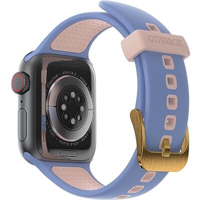 Otterbox All Day armband voor Apple Watch Series 9/8/7/6/SE 2e gen/SE 1e gen/5/4/3-38 mm/40 mm/41 mm, reservearmband van duurzame zachte siliconen voor Apple Watch, blauw/beige Bracelet de rechange en silicone doux au toucher, durable, pour Apple Watch Otterbox All Day armband voor Apple Watch Series 9/8/7/6/SE 2e gen/SE 1e gen/5/4/3-38 mm/40 mm/41 mm, reservearmband van duurzame zachte siliconen voor Apple Watch, blauw/beige Bracelet de rechange en silicone doux au toucher, durable, pour Apple Watch