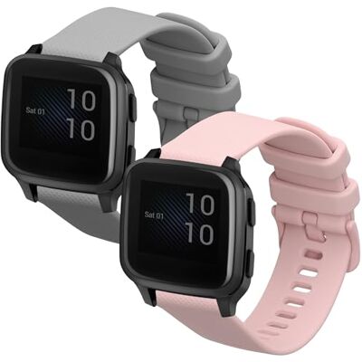 kwmobile Armband compatibel met Garmin Venu Sq 2 Music/Sq 2 / Vivoactive 6 / Vivoactive 5 2 x reservearmband van siliconen voor fitnesstracker kwmobile Armband compatibel met Garmin Venu Sq 2 Music/Sq 2 / Vivoactive 6 / Vivoactive 5 2 x reservearmband van siliconen voor fitnesstracker