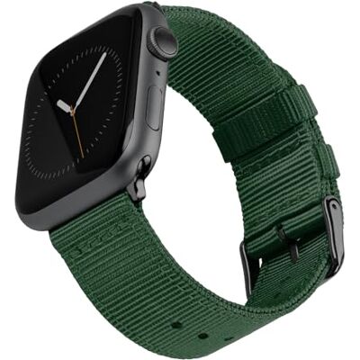Archer Watch Straps Reservebandjes van nylon voor Apple Watch, bosgroen/zwart Archer Watch Straps Reservebandjes van nylon voor Apple Watch, bosgroen/zwart
