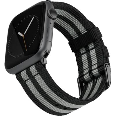 Archer Watch Straps Vervangende Horlogebanden van Hoogwaardig Nylon voor Apple Watch (Zwart/Grijs, Zwart, 38/40/41mm) Archer Watch Straps Vervangende Horlogebanden van Hoogwaardig Nylon voor Apple Watch (Zwart/Grijs, Zwart, 38/40/41mm)
