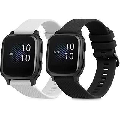 kwmobile Armband compatibel met Garmin Venu Sq Music/Sq armband, 2 x reservearmband van siliconen voor fitnesstracker kwmobile Armband compatibel met Garmin Venu Sq Music/Sq armband, 2 x reservearmband van siliconen voor fitnesstracker