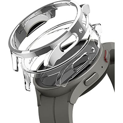 Ringke 2 stuks 45 mm dunne hoes compatibel met Samsung Galaxy Watch 5 Pro 45 mm harde PC hoes zonder beschermfolie transparant chroom Ringke 2 stuks 45 mm dunne hoes compatibel met Samsung Galaxy Watch 5 Pro 45 mm harde PC hoes zonder beschermfolie transparant chroom