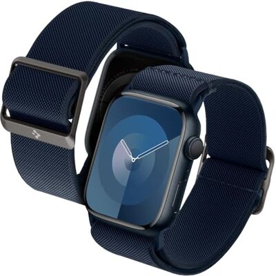 Spigen Lite Fit Nylon armband compatibel met Apple Watch Ultra 3/2/1 49 mm, Series 11/10 46 mm, Series 9/8/7 45 mm, 44 mm marineblauw Spigen Lite Fit Nylon armband compatibel met Apple Watch Ultra 3/2/1 49 mm, Series 11/10 46 mm, Series 9/8/7 45 mm, 44 mm marineblauw