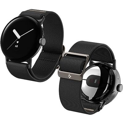 Spigen Lite Fit Armband voor Google Pixel Watch 5/4/3/2/1, 41 mm Lichte stoffen armband met afneembare clip, adapter en gesp voor duurzaam comfort voor modellen 2026-2022, zwart Spigen Lite Fit Armband voor Google Pixel Watch 5/4/3/2/1, 41 mm Lichte stoffen armband met afneembare clip, adapter en gesp voor duurzaam comfort voor modellen 2026-2022, zwart