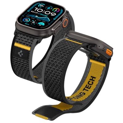 Spigen Athlex Air Armband van stof, compatibel met Apple Watch Ultra 3/2/1 49 mm, Serie 11/10 46 mm, Serie 9/8/7 45 mm, 44 mm, Actief Zwart Spigen Athlex Air Armband van stof, compatibel met Apple Watch Ultra 3/2/1 49 mm, Serie 11/10 46 mm, Serie 9/8/7 45 mm, 44 mm, Actief Zwart