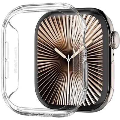 Spigen Thin Fit beschermhoes compatibel met Apple Watch Series 11/10 42 mm (2025/2024), transparant Spigen Thin Fit beschermhoes compatibel met Apple Watch Series 11/10 42 mm (2025/2024), transparant