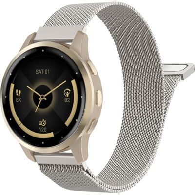 MoKo Magnetische mesh-armband compatibel met Garmin 18/20/22 mm Voor Venu 4 41 mm, Venu 3S, Vivoactive 4S 4 6, Forerunner 265S 265, snelwissel, verstelbare sluiting MoKo Magnetische mesh-armband compatibel met Garmin 18/20/22 mm Voor Venu 4 41 mm, Venu 3S, Vivoactive 4S 4 6, Forerunner 265S 265, snelwissel, verstelbare sluiting