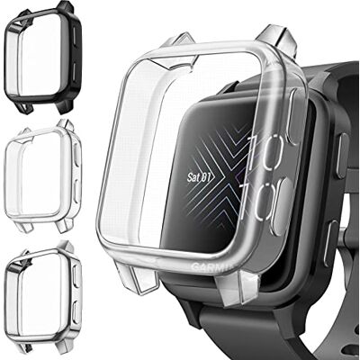 FINTIE 3 stuks displaybeschermfolie compatibel met Garmin Venu Sq 2 / Sq 2 Music/Venu Sq/Venu Sq Music, zachte TPU volledige beschermhoes FINTIE 3 stuks displaybeschermfolie compatibel met Garmin Venu Sq 2 / Sq 2 Music/Venu Sq/Venu Sq Music, zachte TPU volledige beschermhoes