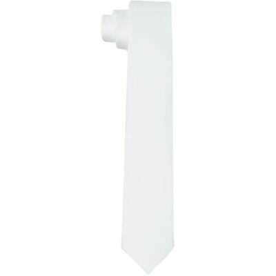 DonDon Handgemaakte stropdassen voor heren, zijdelook, 6 cm, Wit. Taille unique DonDon Handgemaakte stropdassen voor heren, zijdelook, 6 cm, Wit. Taille unique