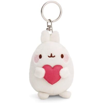 NICI MOLANG Sleutelhanger met hart 8 cm wit – dierenhanger met metalen ring om op te hangen aan sleutels, touw, tas en meer NICI MOLANG Sleutelhanger met hart 8 cm wit – dierenhanger met metalen ring om op te hangen aan sleutels, touw, tas en meer
