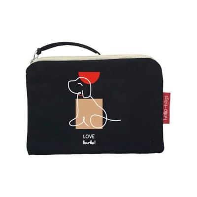 hello-bags . Portemonnee/portemonnee/kaarthouder voor buiten: 100% katoen met ritssluiting en binnenvoering. Inclusief Kraft envelop Cadeau Mod: LOVEBARKS. Kleur: ecru/zwart. 14x10, hello-bags . Portemonnee/portemonnee/kaarthouder voor buiten: 100% katoen met ritssluiting en binnenvoering. Inclusief Kraft envelop Cadeau Mod: LOVEBARKS. Kleur: ecru/zwart. 14x10,