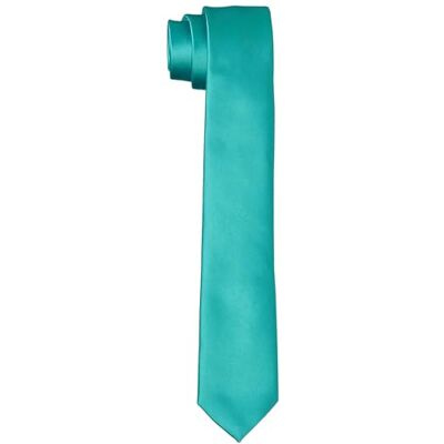 DonDon Handgemaakte stropdassen voor heren, zijdelook, 6 cm, Turkoois Taille unique DonDon Handgemaakte stropdassen voor heren, zijdelook, 6 cm, Turkoois Taille unique